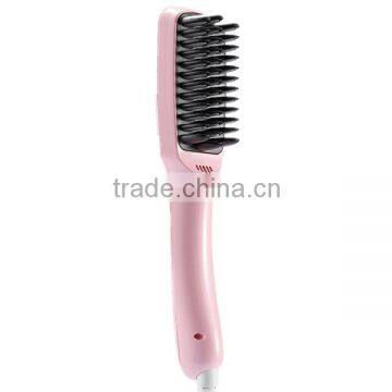 Display 2 in 1 anion straight comb with Brush hair straightener Pink Black