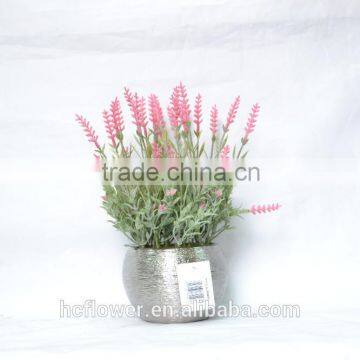 Hot sale artificial lavender in ceramic pot