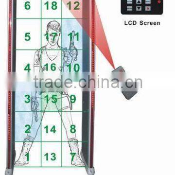 LCD Screen arches Walk Through Metal Detector / airport metal detector