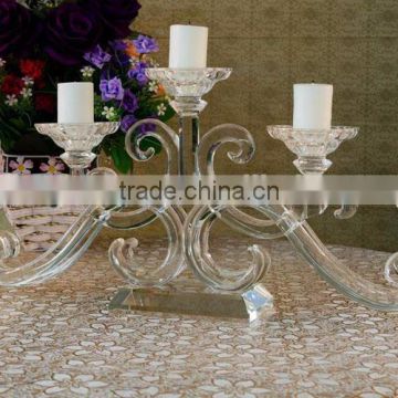 hanging crystals wedding centerpiece candlestick