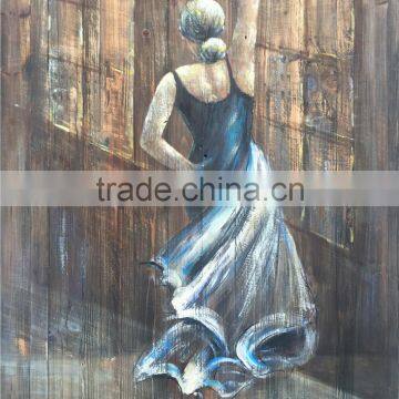 2016 Dancer High Quality Modren Lady Handmade Art Wall Paintings on board Oil Painting