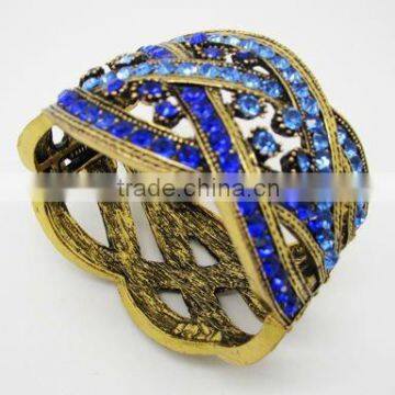 Blue rhinestone alloy bracelet,Tribal style bracelets,Fashion ladies bracelets