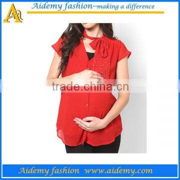 maternity shirt in chiffon taffeta