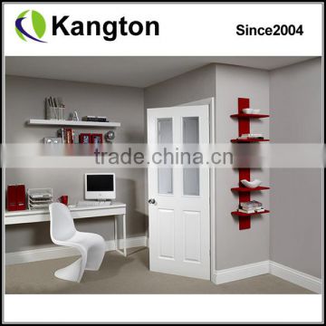 Flat carving style white wooden door