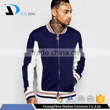 Daijun oem 100% cotton man fashion blue college baseball jackets wholesale