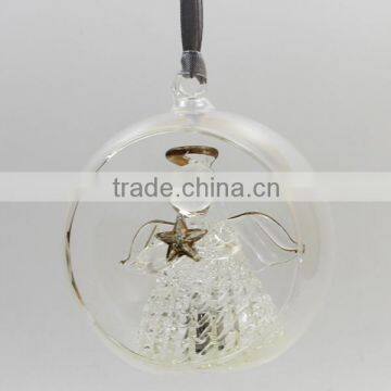 New creative design hot sell Hanging Glass Ball crystal candle holder