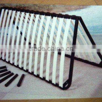 Metal bed frame with E1 standard slat