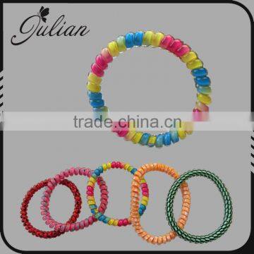 Telephone Wire Gum Springs Elastic Hair Bands Spiral Scrunchy Hairbands Headbands Hair Ties FHHTA0019-2