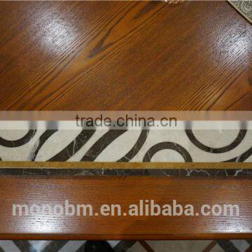 Chinese supplier turkey marble decorative and laminated water jet flower border marble flooring design