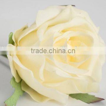 real touch big ivory white rose head white wedding supplies artificial flower