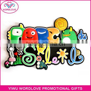 Custom Creative Animal Shaped Promotional 3D Soft PVC Fridge Magnets