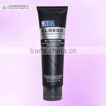 Cleansing foam tube cosmetics container plastic with flip top cap