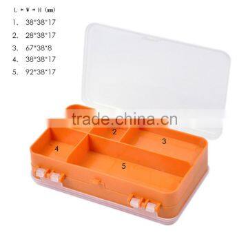 14 * 8.3 * 4.1cm Double Sided Transparent Visible Plastic Fishing Lure Hook Tackle Box 9 Compartments photo-5