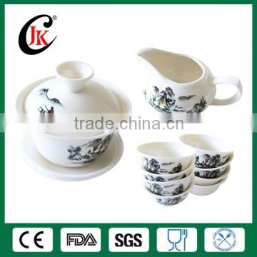 Wholesale customized cheap porcelain tea set for 8 people