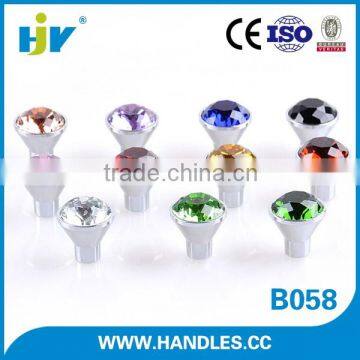 Shenzhen hardware factory fancy crystal glass bed knobs