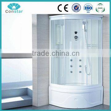 Painted tempered glass high tray shower room