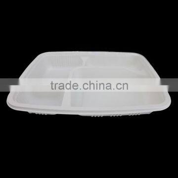 Food Use Biodegradable tableware 1000ml disposable corn starch custom food tray