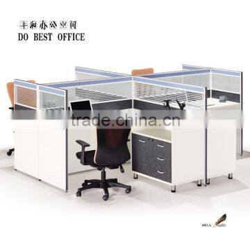 office design layout wooden office cubicle for 4 person, office cubicle workstation