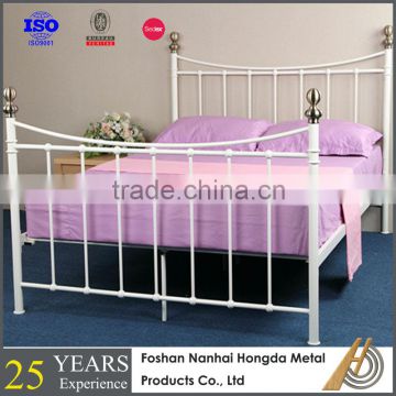 White metal cot modern bed frame