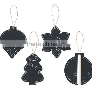 XMAS Wooden blackboard hanging ornaments memo blackboard hanging decoration for home decorative or promotion gifts in christmas