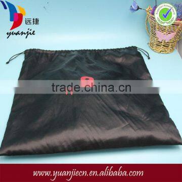 Wholesales Large black cheap Satin promotional dust bag with printed logo