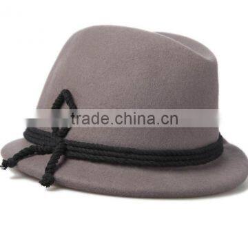 New Fashion Grey Church Ladies Felt Bowler Hat For Sale