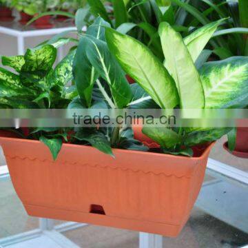 Terracotta plastic rectangular garden flower pot