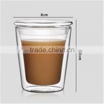 Wholesale mouth-blown 220ml double-wall Glass Tumbler - Borosilicate Glass cup