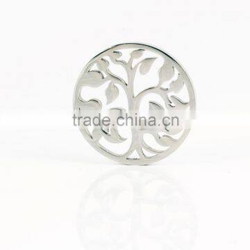 Beautiful Stainless Steel Inlay Zircon Tree of Life Pendant photo-2