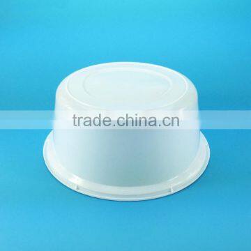 1250ml Disposable Round Lunch Box With Lock Clear and White Color Food Packaging Lunch Box