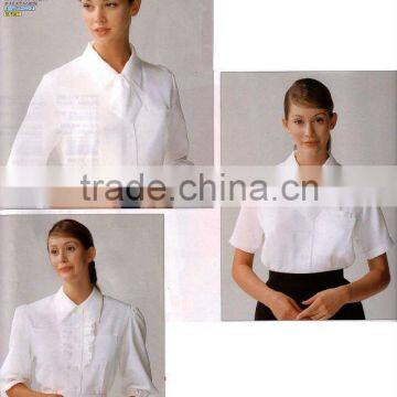 HOT selled 60%cotton ladies formal shirt uniform