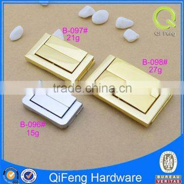 square shape handbag lock light gold/ silver color design