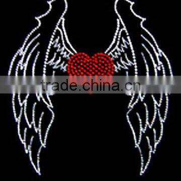 beautiful rhinestone angel wings motif