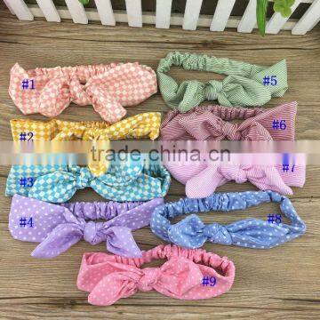 Lovely Bunny Ear Girl Headwear Bow Elastic Knot Headbands Bows Baby Girl Headbands