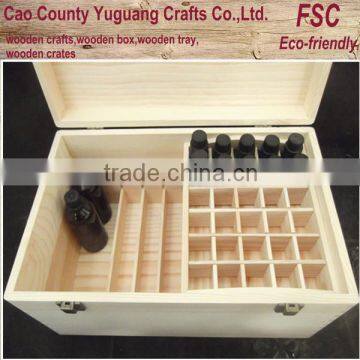 double layer wooden essential oil storage box