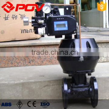 cast steel WCB flange JIS10K diaphragm membrane valve with positioner