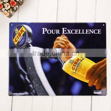 beer embossed tin board