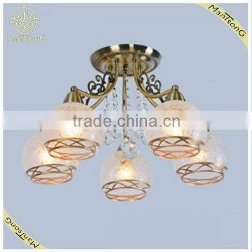 Hot Sale 5 Lights Antique Iron Base Ceiling Lamp 220V for Home/ Hotel