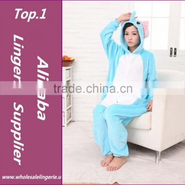 Wholesale flannel animal onesie pajamas super soft elephant onesie for adult