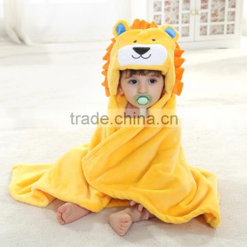 Korean Style Embroiered Duck Pattern Fleece Kids Blankets