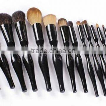 New Style!High Quality 15 Pieces Plastic Handle Professional Makeup Brush Set Black Synthetic Hair Make up Brushes photo-5