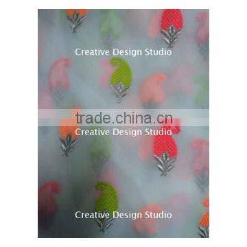 Embroidery Fabric Embroidery on Dyeable Fabric