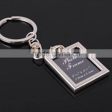 New heart Creative Different Shape Metal Photo Frame Key Chain Ring Keychainains/Oval Round metal key chains