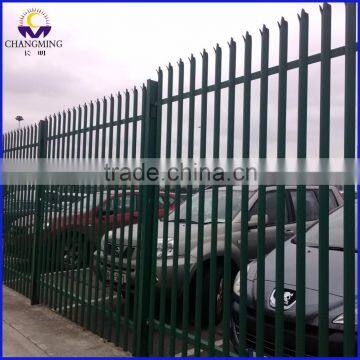 High Security Green Black PVC Coated Galvanized Steel Palisade