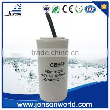 Jenson Polyester Film Capacitor water pump motor capacitor cbb60