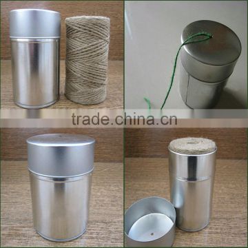 Natural jute twine in tin