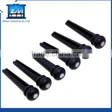 Yueton Pack of 2 Sets Black and White Plastic Bridge Pins & Saddle & Nut Replacement Parts for Acoustic Guitar photo-5
