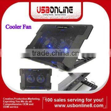 2014 SUMMER LAPTOP COOLER COOLING PAD 2 FAN STAND WITH 2 USB HUB FOR 15 17" LAPTOP YL339A