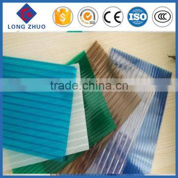 Twin wall hollow sheet, three layer PC panles