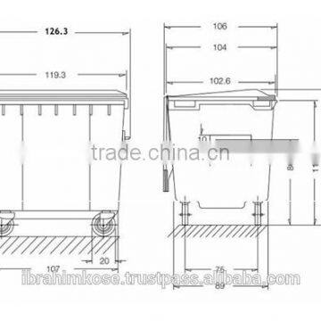 1100 lt Plastic Waste Garbage Bin photo-2